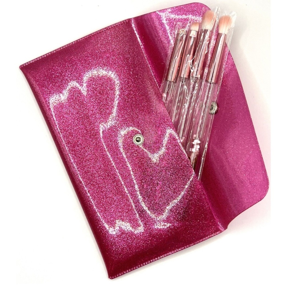 Glamierre Pink Glitter 4pc Brush Set